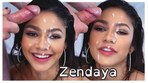 Fake Zendaya Sloppy Face Fuck And Double Facial Sexcelebrity