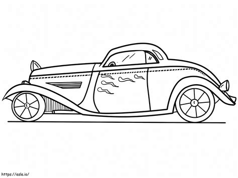 Hot Rod To Print Coloring Page