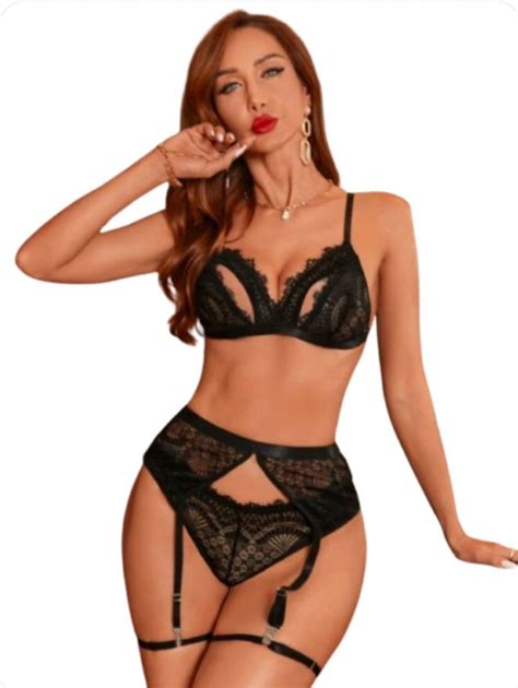 Seductive Black Lace Lingerie Set With Garter Belt Shop Today Get It Tomorrow Takealot