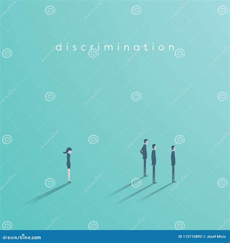 Gender Discrimination In Business Vector Concept Between Businesswoman And Businessmen Sex