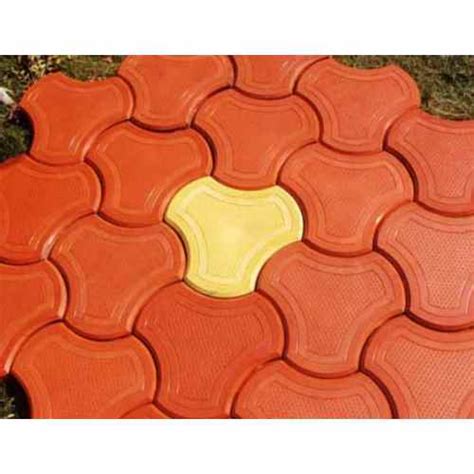 Orange Yellow Concrete Garden Path Interlocking Paver Blocks