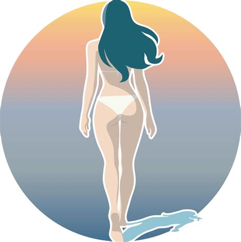 Woman Wearing Bikini On Summer Vacation Vector Art At Vecteezy