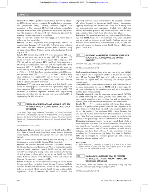 Pdf P Sexual Health Literacy And Men Who Have Sex With Men Msm A Scoping Review Of