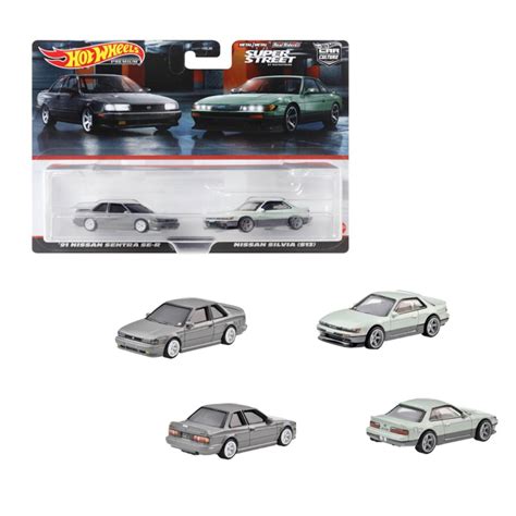 Hot Wheels Premium Pack Nissan Sentra SE R And Nissan Silvia S