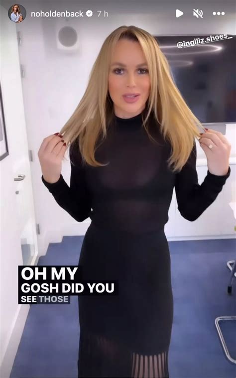 Amanda Holden Risks Boob Flash Moment As She Poses In See Through Outfit At Office The Mirror