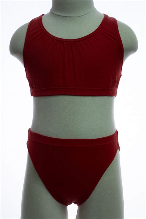 Sude Kız Çocuk Kırmızı Bustiyer Yüzücü Model Alt Üst Düz Bikini Takımı Fiyatı Yorumları