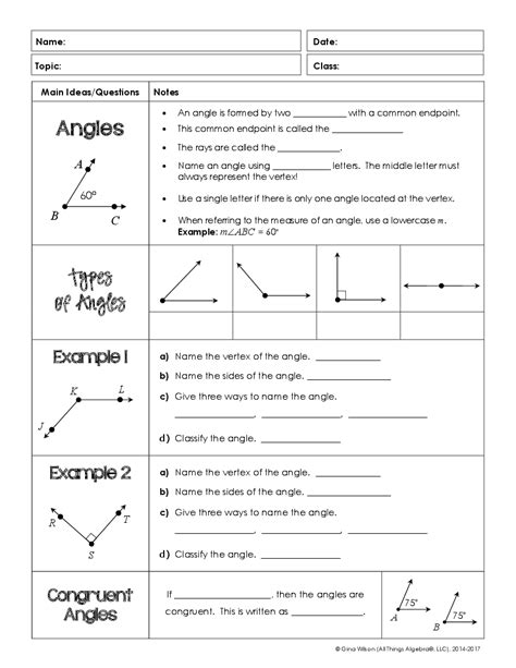 Unit Test Study Guide Parallel And Perpendicular Lines Answer Key All