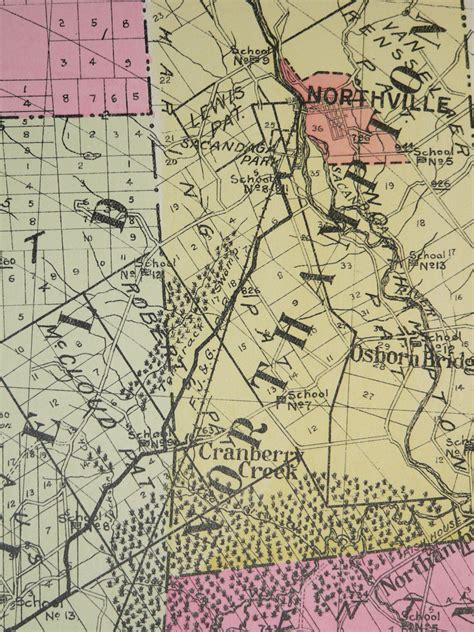 Large Fulton County NY Map New York County 1912 Original | Etsy