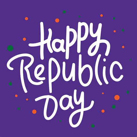 Text Happy Republic Day Inscription Handwriting Text Happy Republic