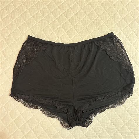 Victoria Secret Black Lace Two Piece Lingerie Set Depop