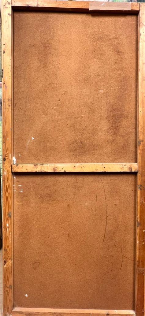 British S Huge S British Modernist Oil Painting Portrait Of Nude Lady In Blue Colors