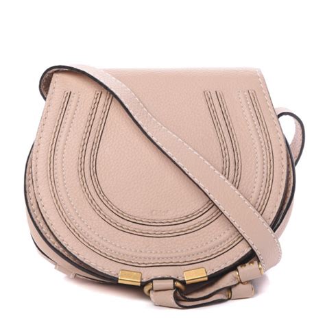 CHLOE Calfskin Mini Marcie Round Crossbody Bag Blush Nude 585737 FASHIONPHILE