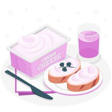 Free Vector Cream Cheese Concept Illustration