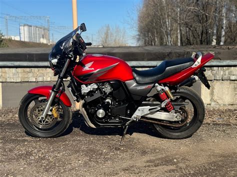Купить б у Honda CB 400 Super Four карбюратор 6 передач в Москве красный naked bike 2007 года