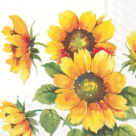 Amazon Elinnee Pcs Sunflower Paper Napkins Ply Floral Decor