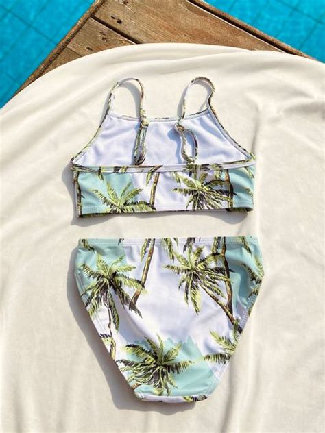 Baby Girls Palm Tree Bikini Swimsuit Lynks Shop