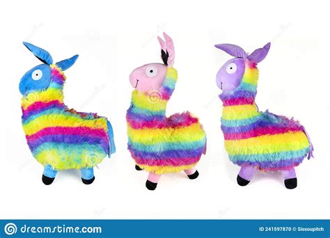 Three Colourful Llama Plush Toys Stock Photo - Image of three, llama: 241597870