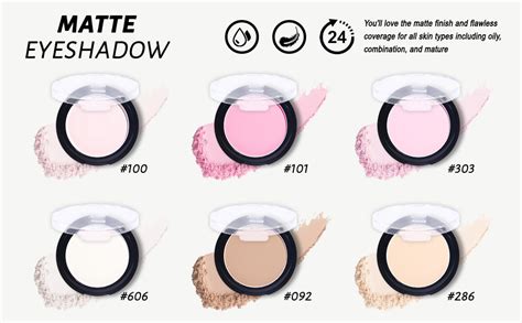 Amazon Monochrome Matte Eye Shadow Palette Pearl White Neutral Nude Matte Pressed Powder