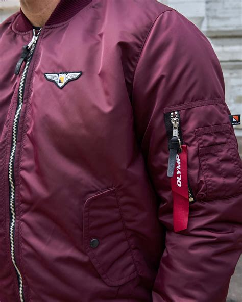 Бомбер MA-1 бордовий