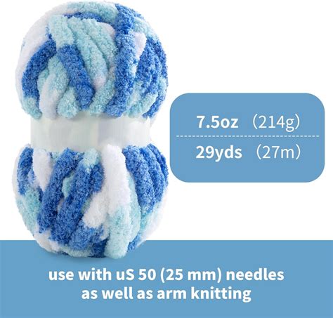 1 Pack Giant Chunky Yarn For Crochetingsuper Bulky Large Soft Fluffy