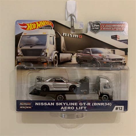 Hot Wheels Team Transport Nissan Skyline GT R R34 Nismo Aero Lift Chrome Fender Variant