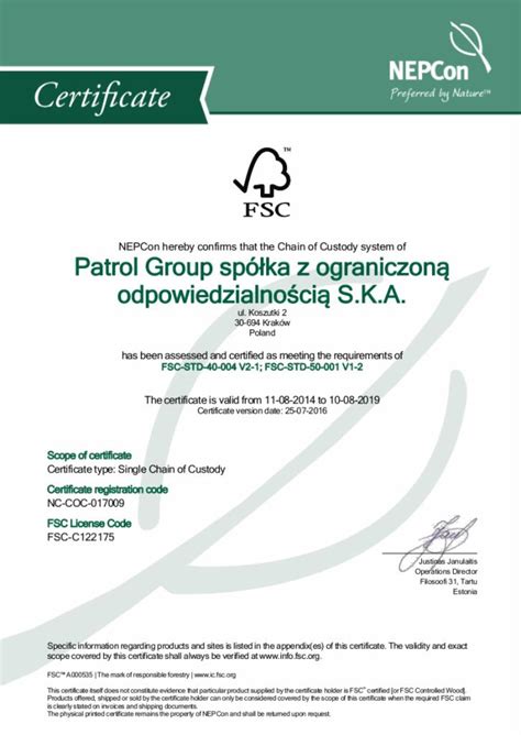 Patrol Group Spółka z ograniczoną odpowiedzialnością S.K.A. Kraków ...