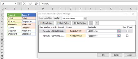 How to compare two columns in Excel