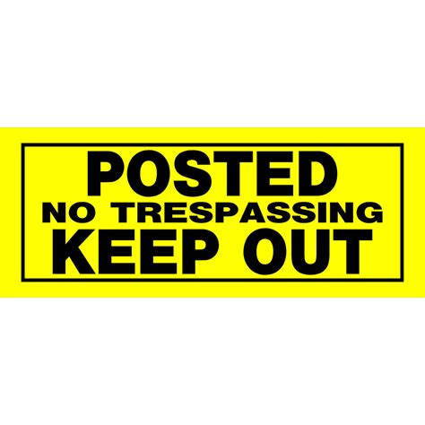 Hillman English Yellow No Trespassing Sign 6 In H X 15 In W Ace