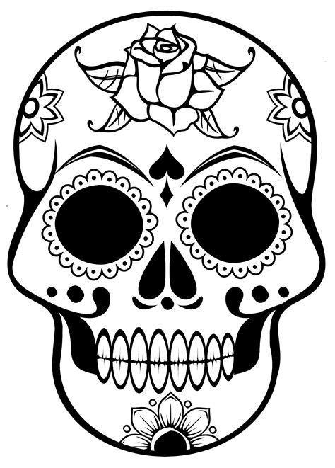 Skull with Rose Tattoo Clip Art Image - ClipSafari