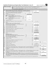 Qualified Dividends And Capital Gain Tax Worksheet Line 16 2021