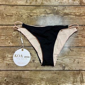Koa Swim Swim Nwt Koa Swim Reversible Bikini Bottom In Blackbone Poshmark