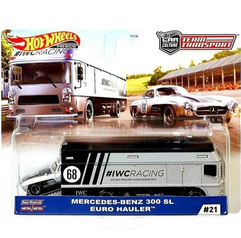 Hot Wheels Premium Mercedes Benz SL Euro Hauler Hotwheels Team Transport Car Culture