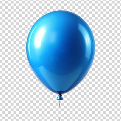 Premium Psd A Single Blue Balloon Isolated On Transparent Background