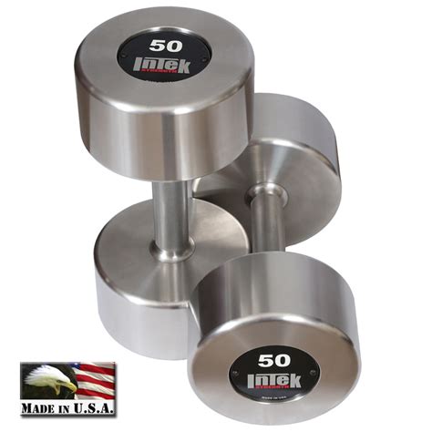 Intek Strength Delta Series Stainless Steel Dumbbell Set 5 To 50lb