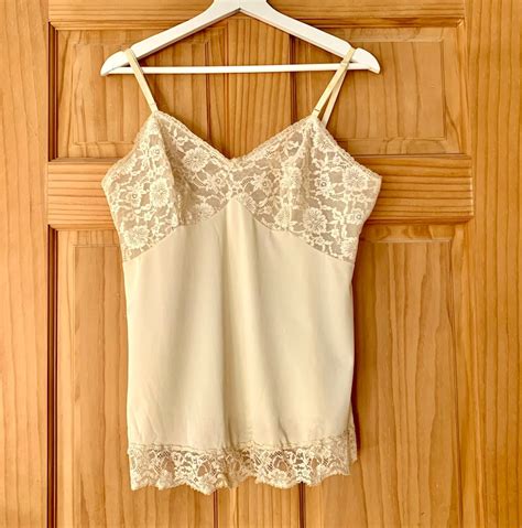 Camisole Half Slip Top Vintage Vanity Fair Lingerie Ivory Etsy