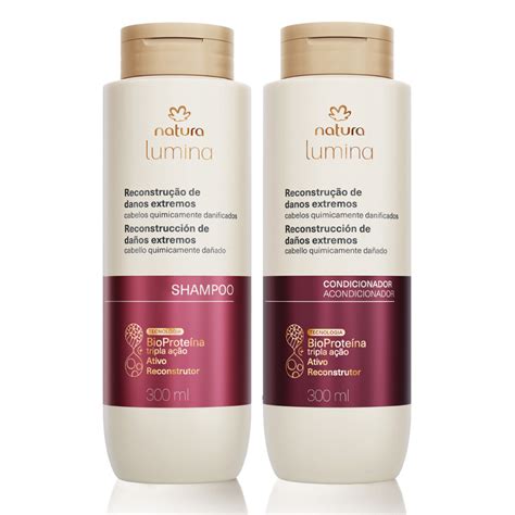 Shampoo E Condicionador Natura Lumina - Kit Shampoo e Condicionador para Reconstrução de Danos Extremos Natura ...