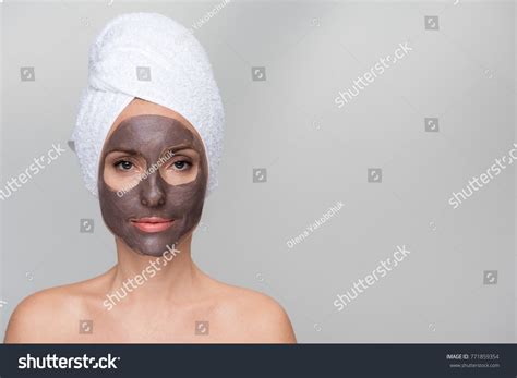 Portrait Pleasant Naked Woman Towel On Stock Photo 771859354 Shutterstock