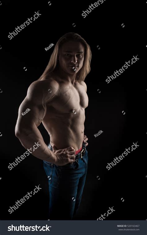 Стоковая фотография 520163467 Naked Torso Male Bodybuilder Athlete Studio Shutterstock