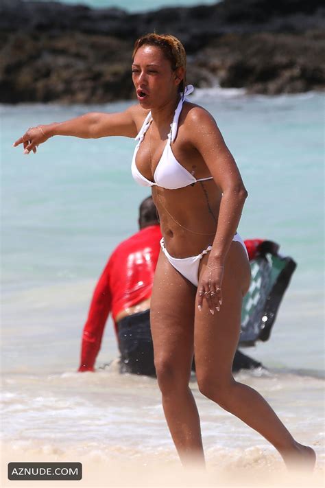 Melanie Brown Sexy Photos Enjoying Hervacation In A White Bikini In Hawaii Aznude