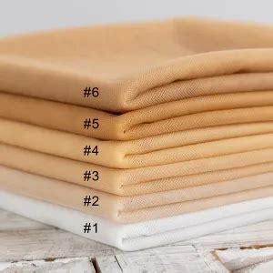 Nude Shades Skin Tones Hexagon Mesh Glossy Soft Tulle Oneyard