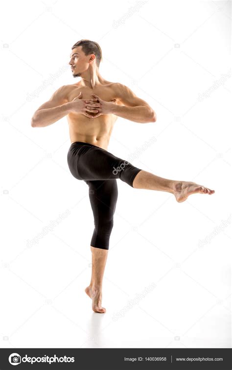 Young Man Dancing — Stock Photo © Olgazakrevskaya 140036958