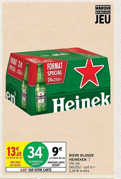 Promo Bi Re Blonde Heineken Chez Intermarch Icatalogue Fr