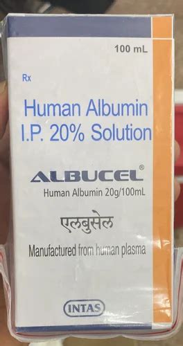 Albucel 20 100Ml at Rs 4650/box | Buminate in Mumbai | ID: 2851606674797