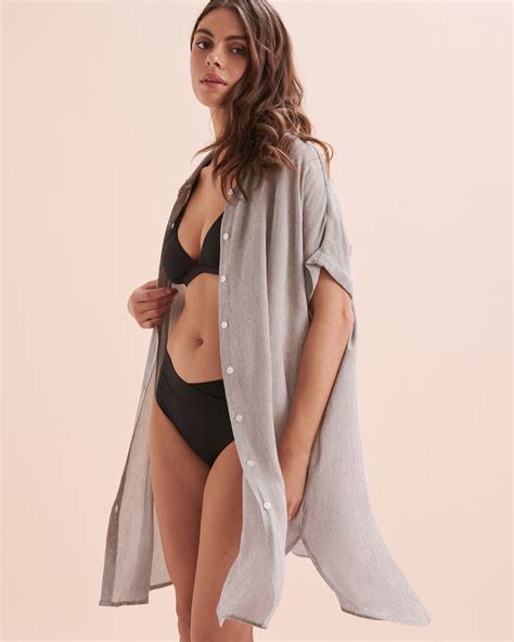 SKYE Chemisier De Plage Long Melina Charbon Bikini Village