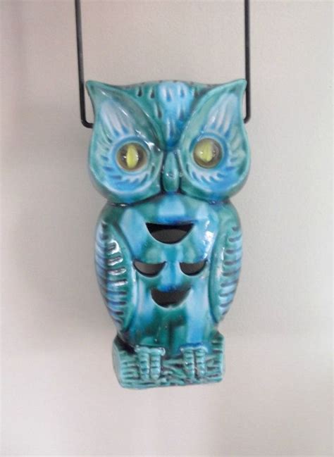 Vintage Inarco Ceramic Owl Lantern Candle Holder The Seventies Etsy