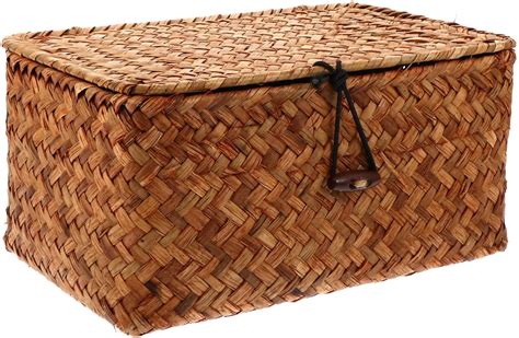 Amazon Vosarea Pc Box Woven Storage Box Sea Grass Woven Basket