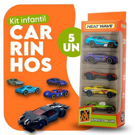 Kit Carrinhos De Ferro Estilo Hot Wheels Coleção Miniaturas Carros