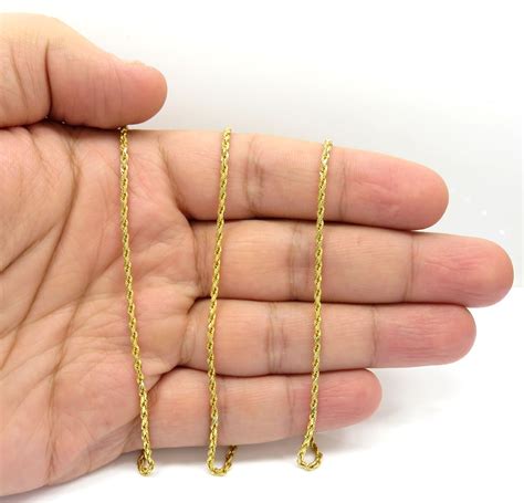 Buy 14k Solid Yellow Gold Rope Chain 24 Inch 2mm Online at SO ICY JEWELRY