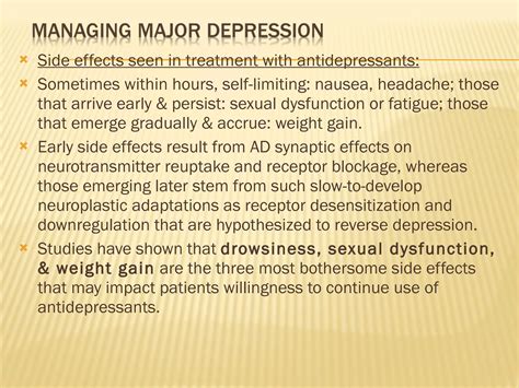 Antidepressants & side effects + serotonin syndrome vs | PPT