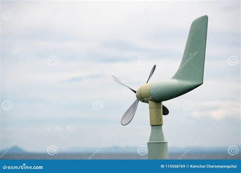 Vane Style Of Anemometer Installed On A Pillar Stock Image